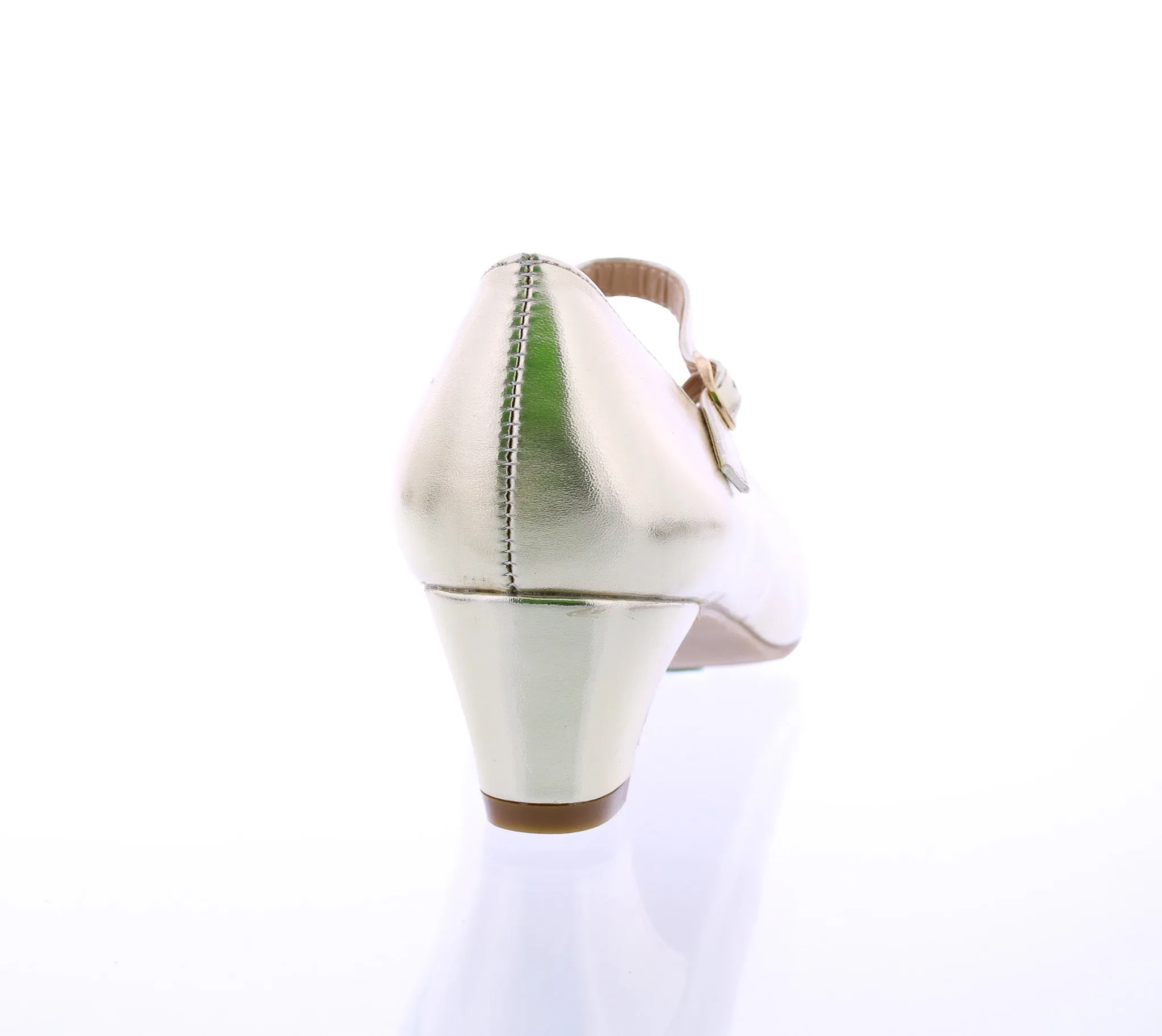 1” Women Faux Leather Closed Toe Heel