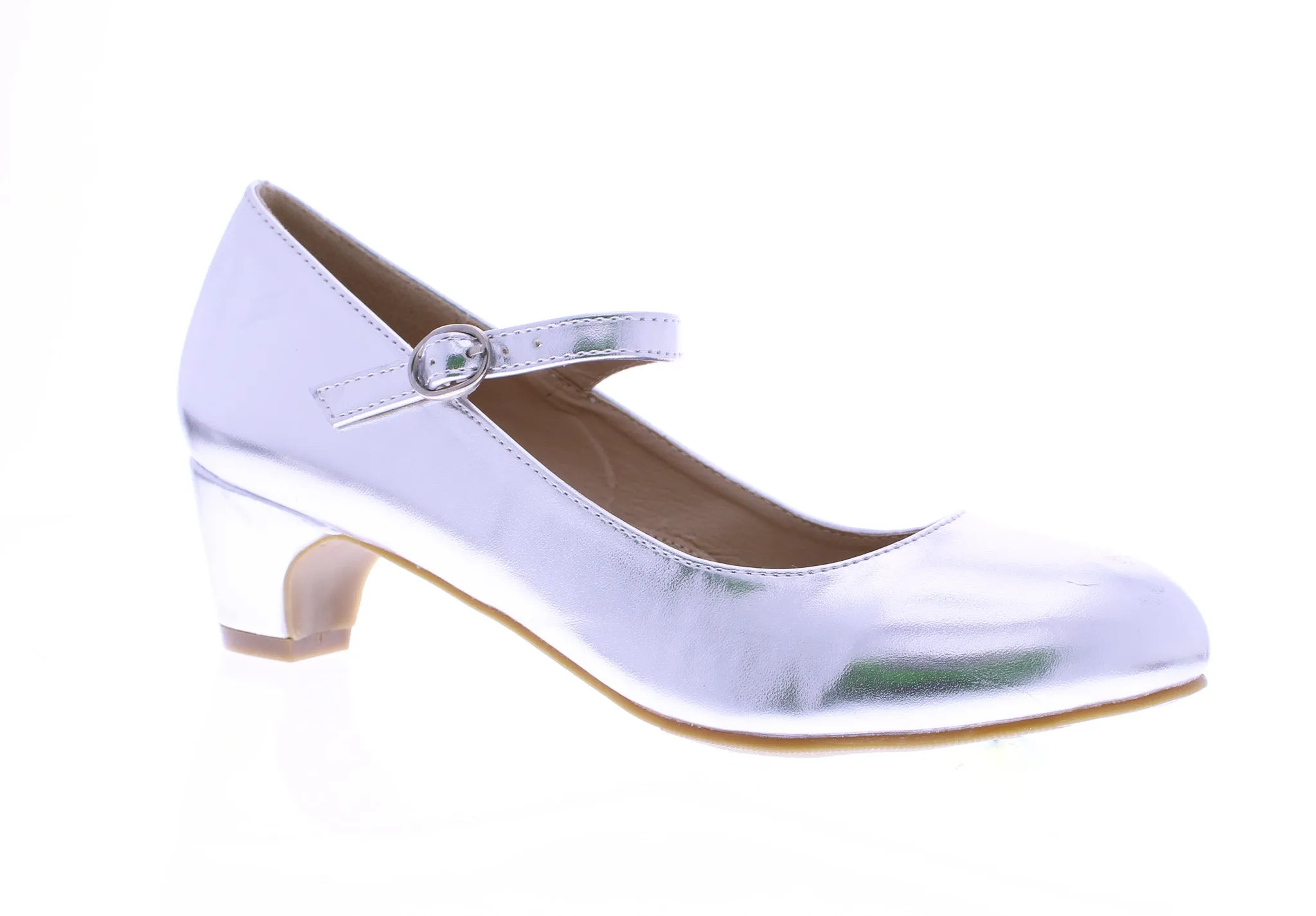 1” Women Faux Leather Closed Toe Heel