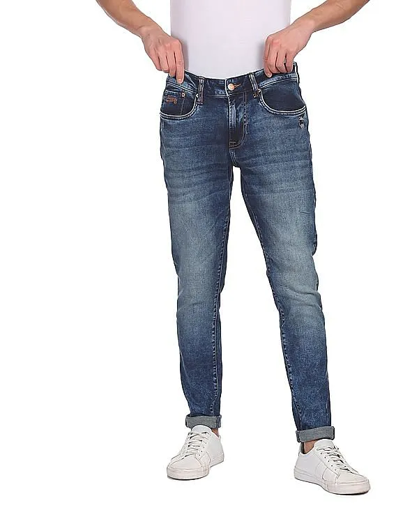Aeropostale Men Blue Mid Rise Super Skinny Fit Jeans