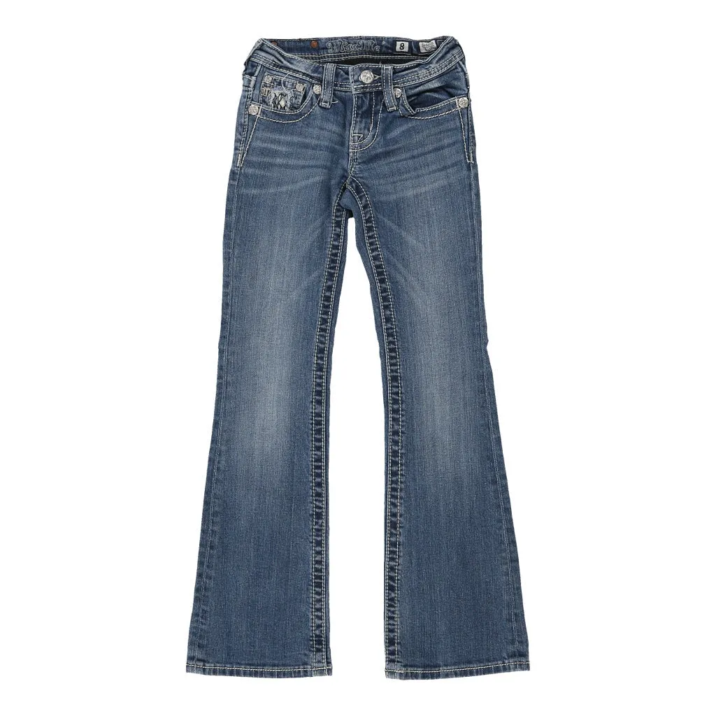 Age 8 Miss Me Flared Jeans - 22W 27L Blue Cotton