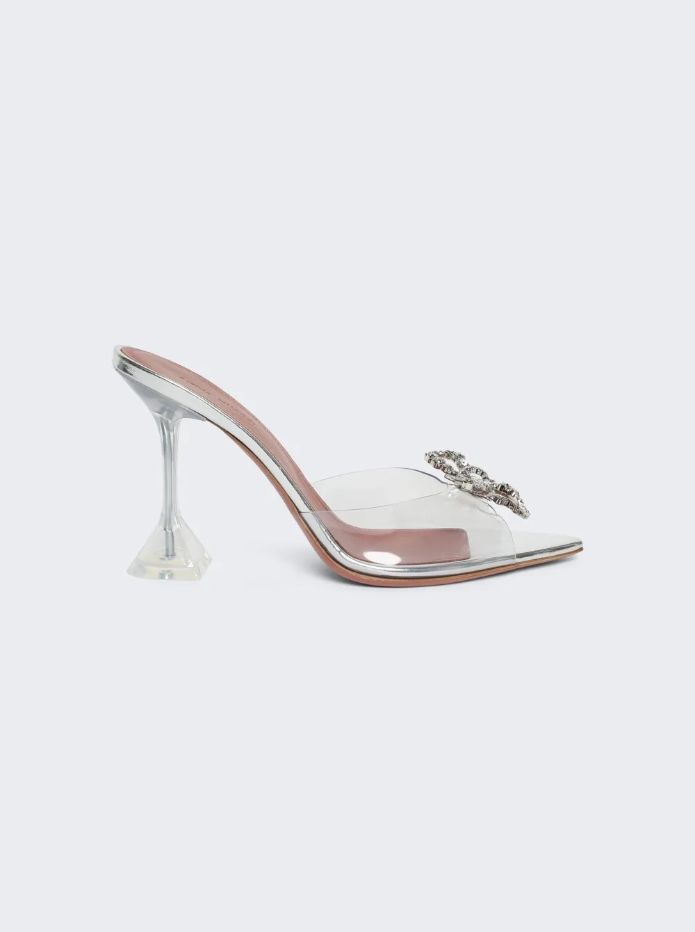 Amina Muaddi   Rosie Glass Slipper Sandals Transparent 