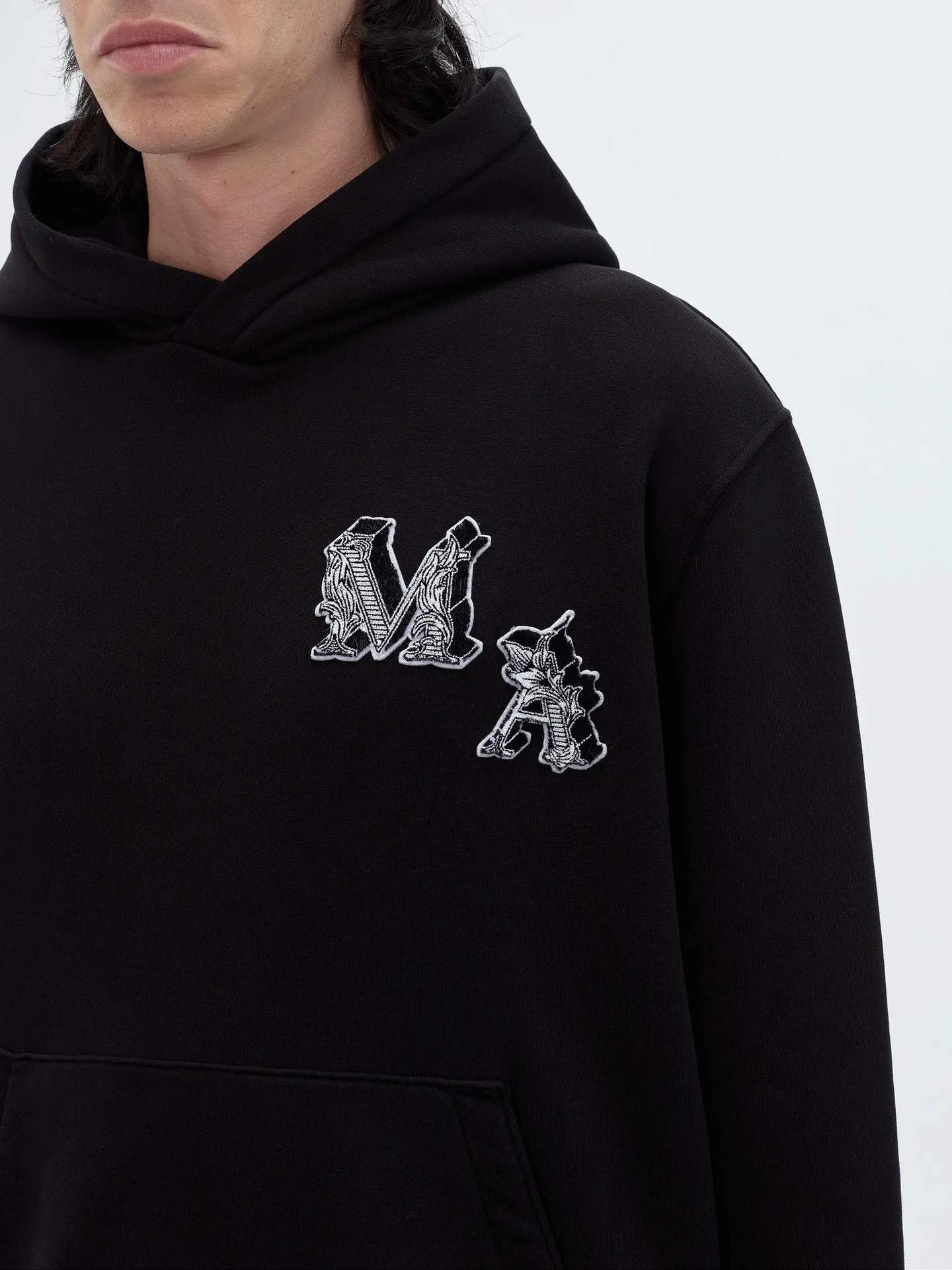 AMIRI  |Street Style Long Sleeves Plain Cotton Logo Hoodies