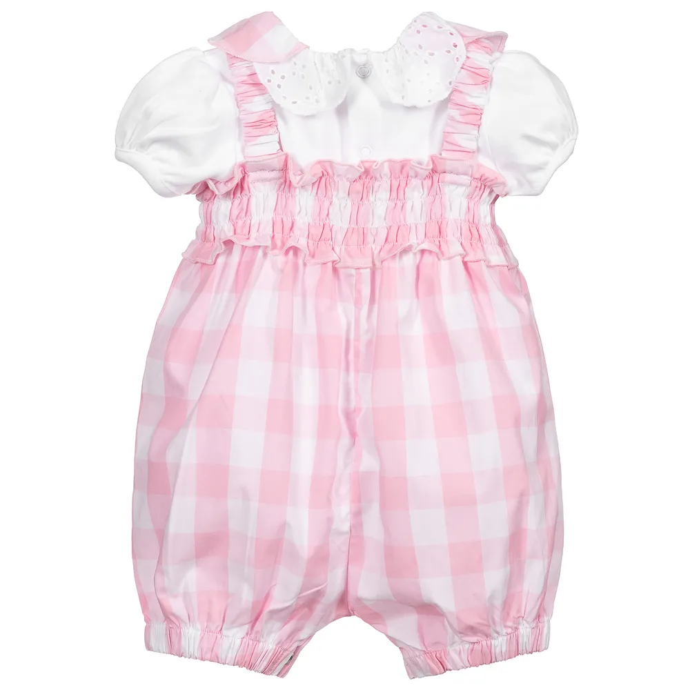 Baby Girls Dungaree Shorts Set