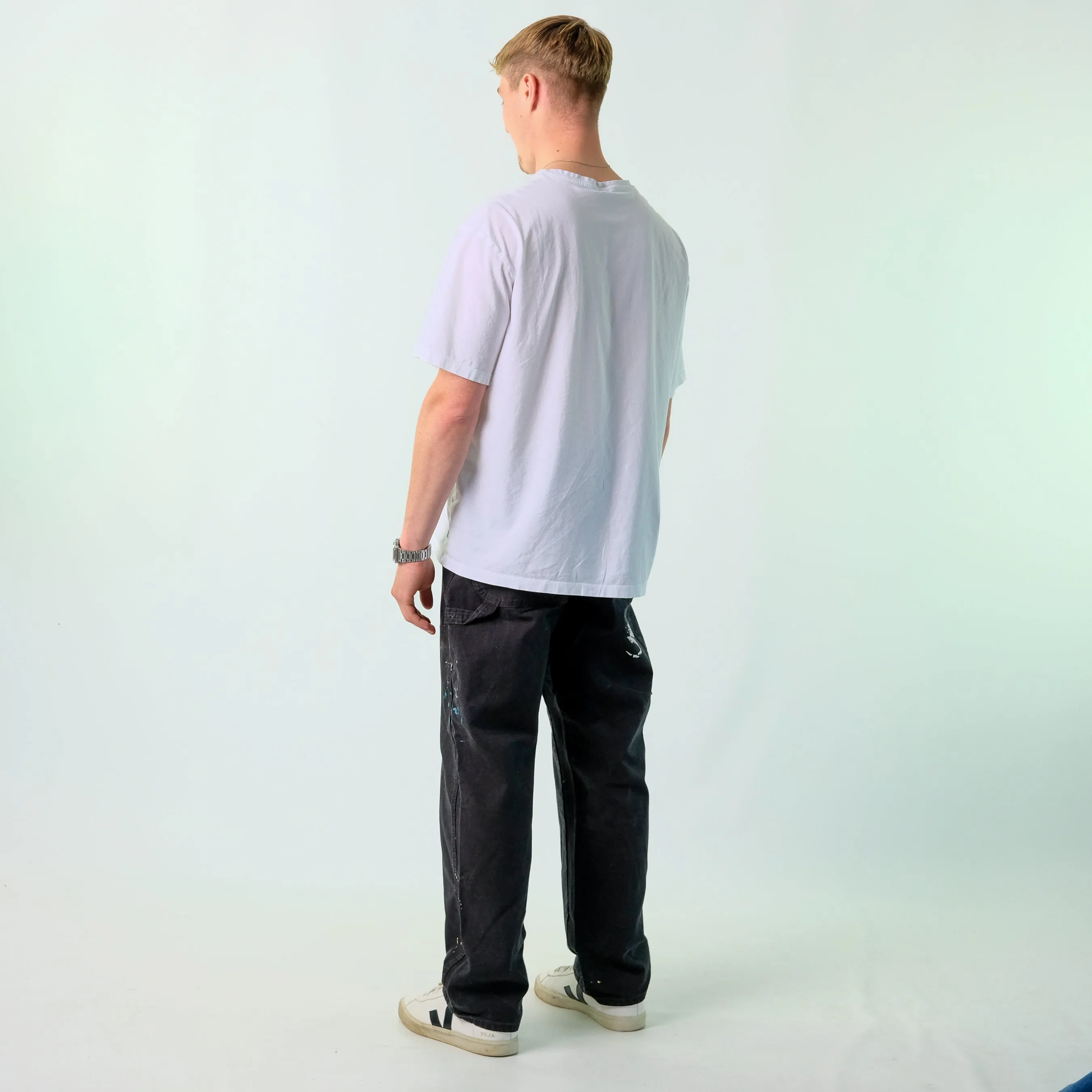 Black y2ks Dickies Denim Carpenter Jeans Baggy Pants (36x32)