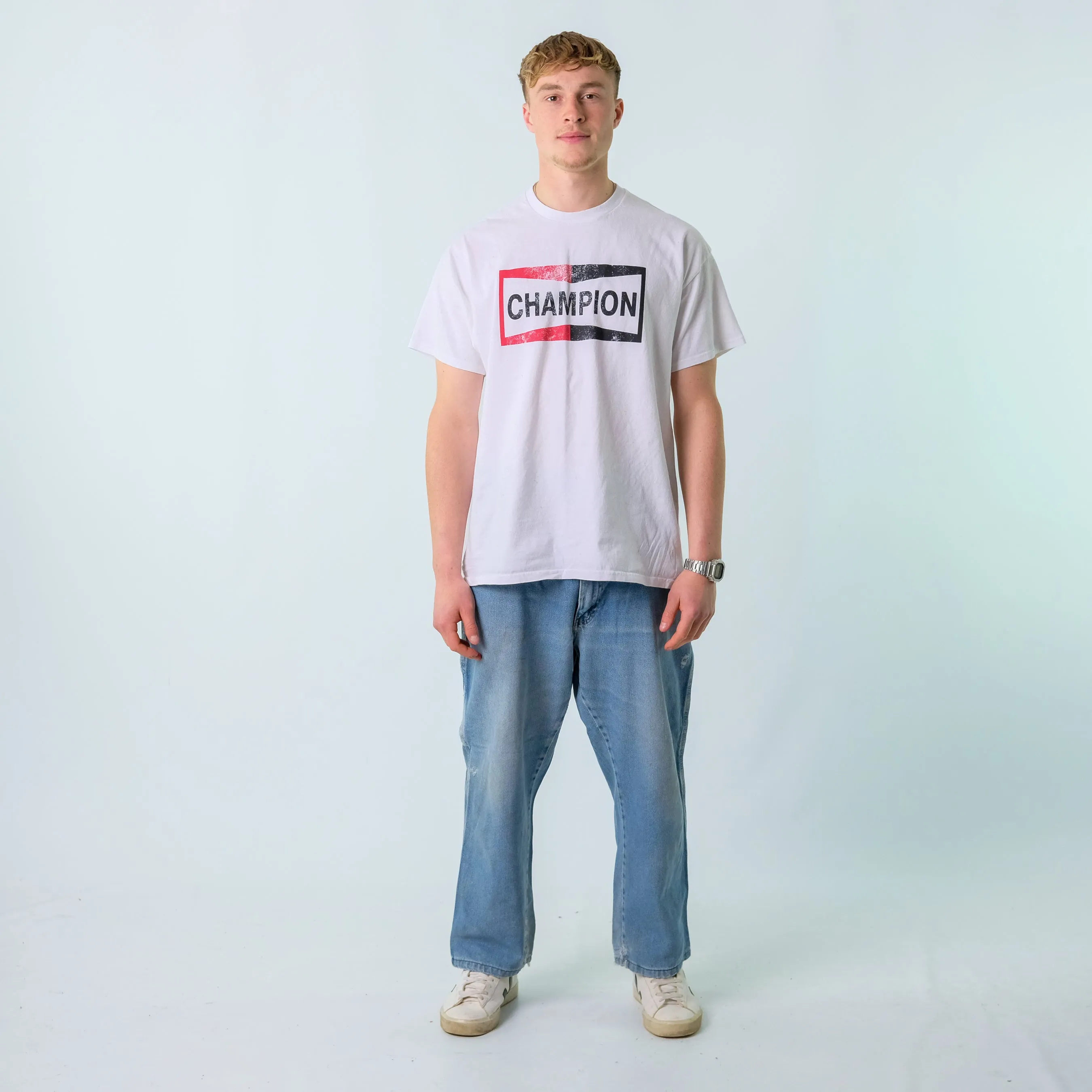 Blue y2ks Dickies Denim Carpenter Baggy Jeans Pants (36x30)