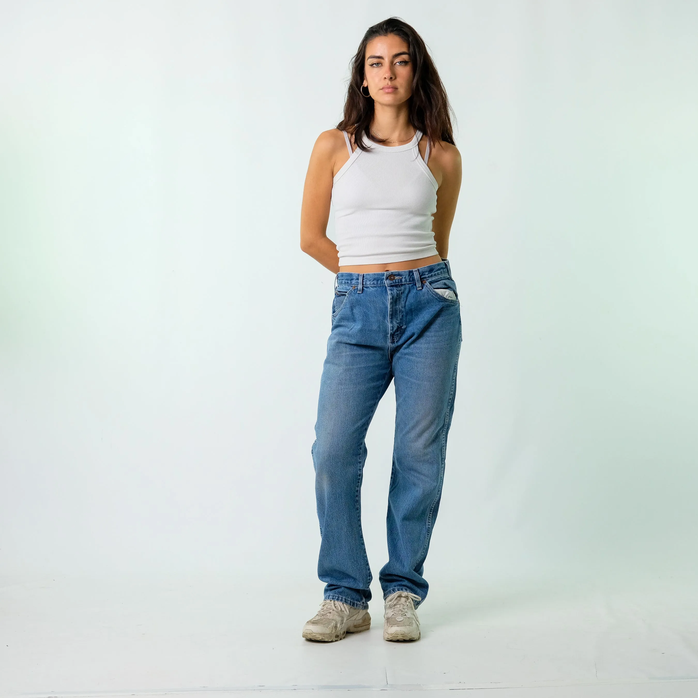 Blue y2ks Dickies Denim Carpenter Jeans Baggy Pants (32x32)