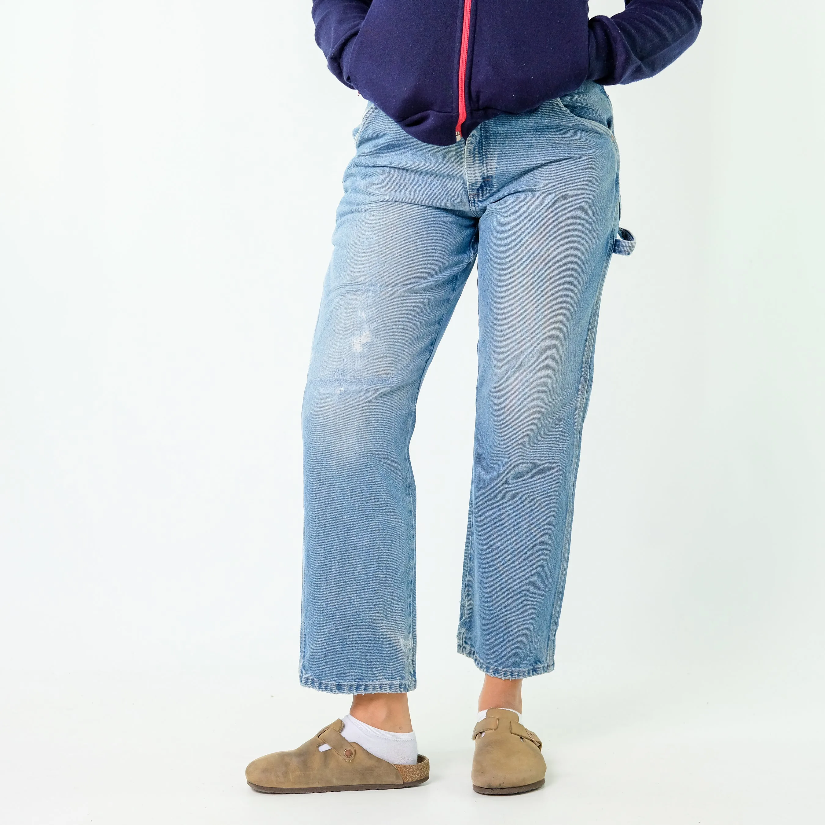 Blue y2ks Rustler Denim Carpenter Jeans Baggy Pants (32x30)