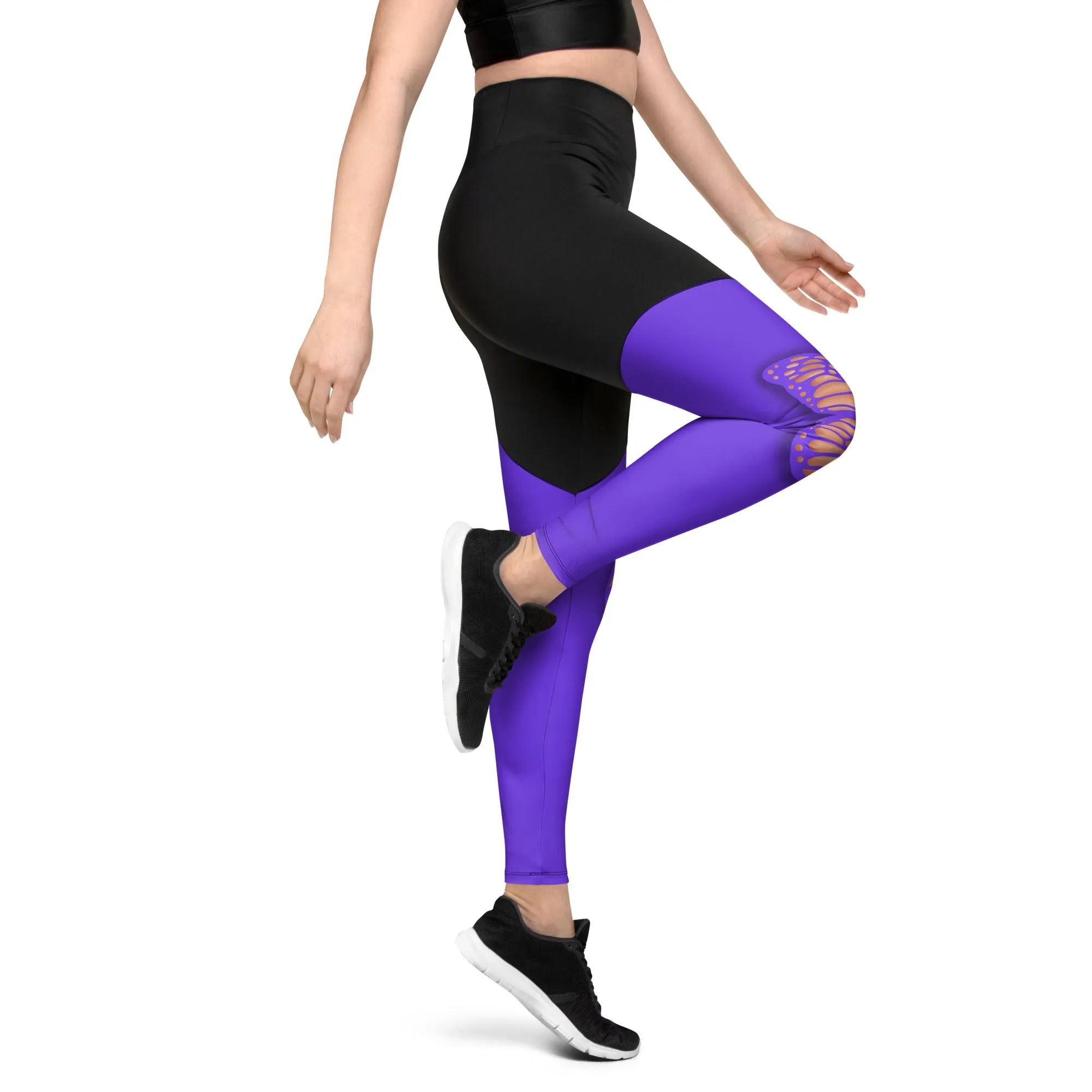 Butterfly Cut Out Compression Leggings
