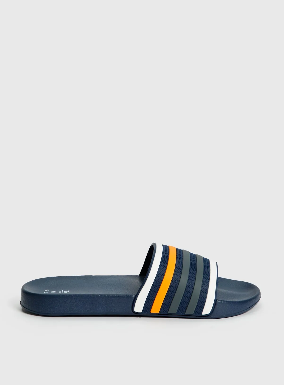 Buy Navy Stripe Rubber Sliders S | Sandals and flip flops | Tu
