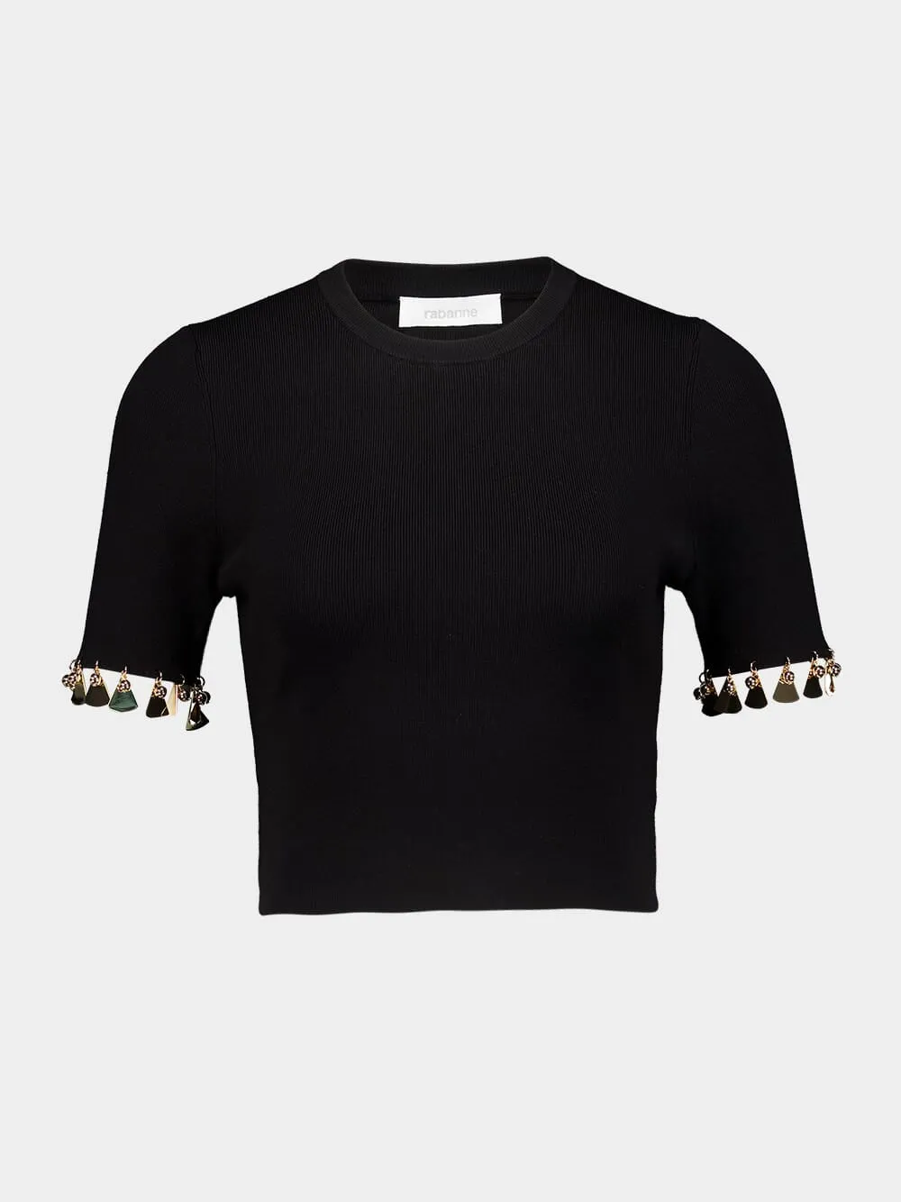 Charm-Trim Cropped T-Shirt