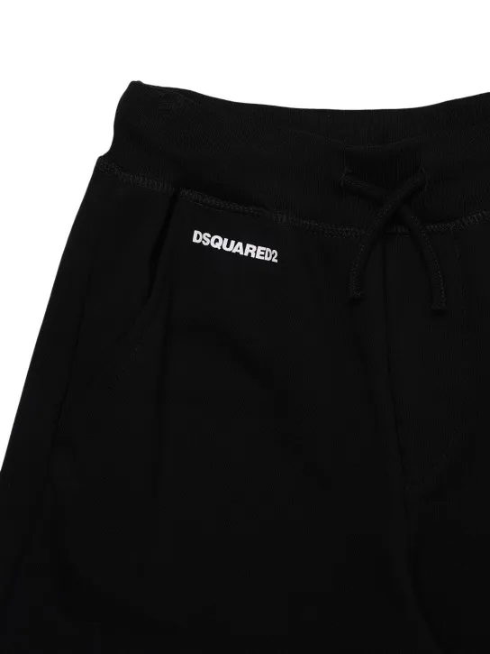 Dsquared2   Logo print cotton sweat shorts 
