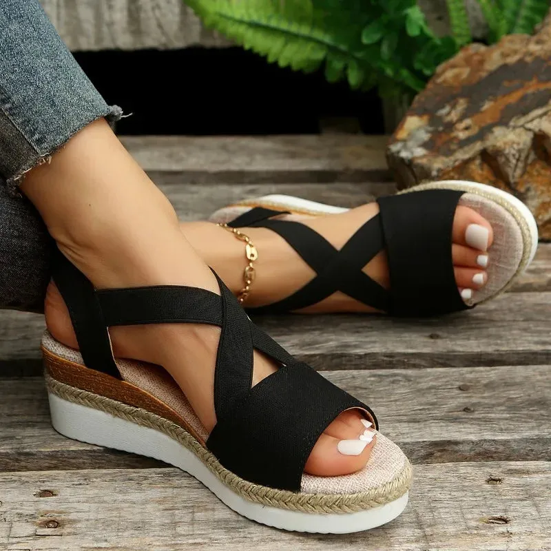 Fashion Buckle Peep Toe Sandals for Women(2)