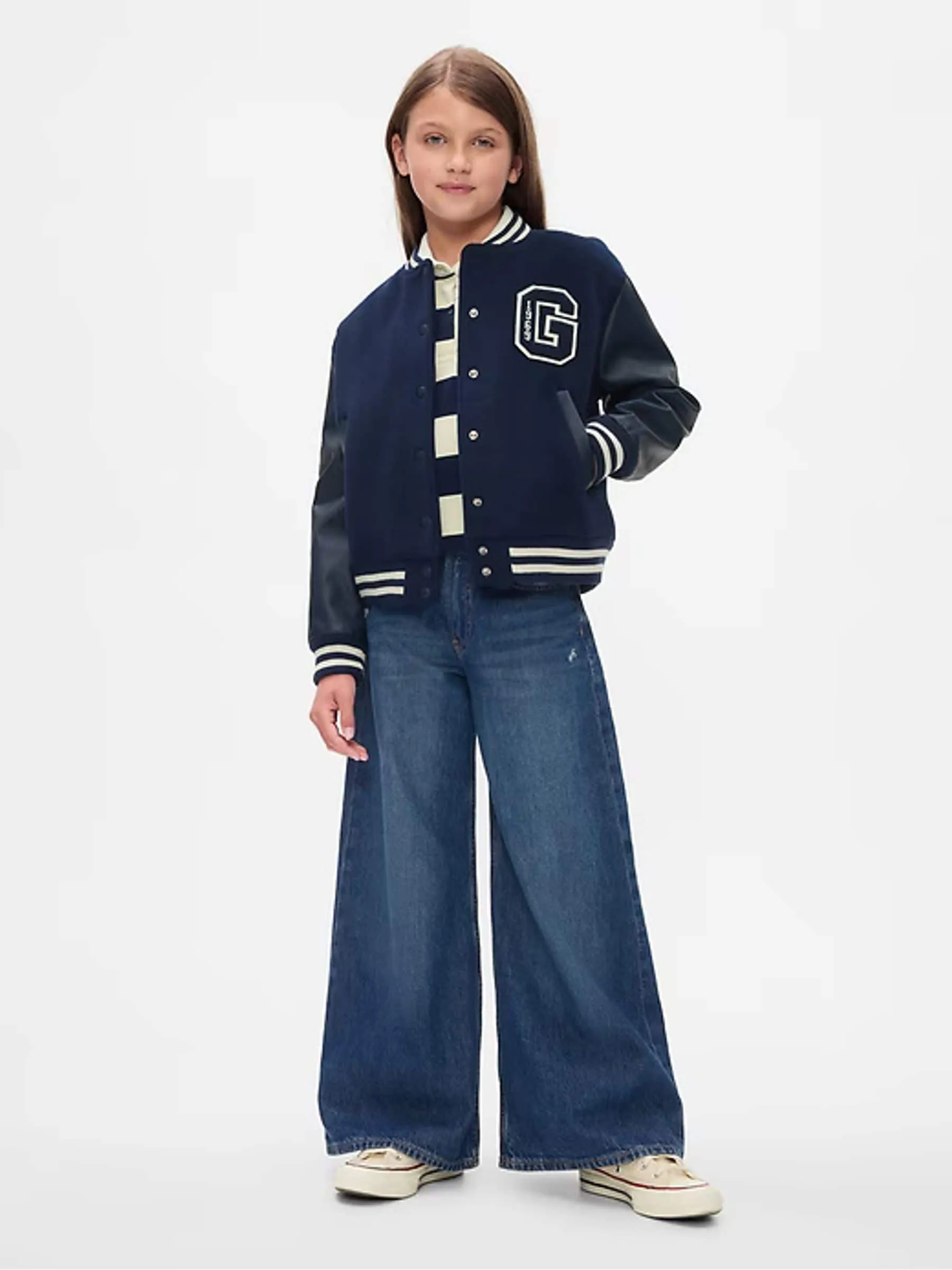 Gap Blue Mid Rise Baggy Jeans (5-13yrs)