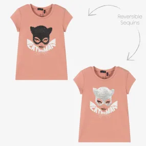 Girls Pink Catwoman T-Shirt