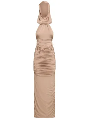 Giuseppe Di Morabito   Stretch jersey ruched long dress 