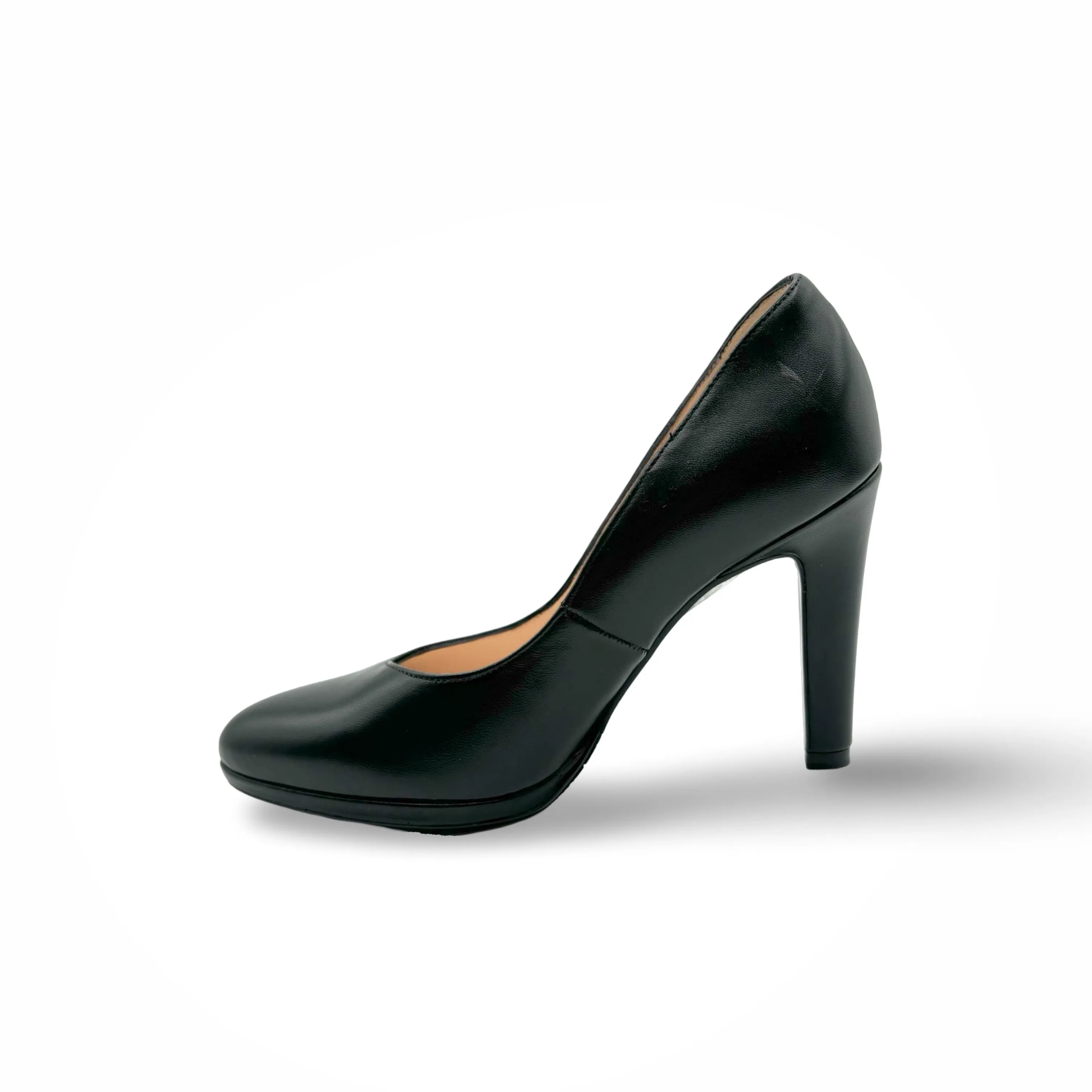 Herdi-Classic Black Leather Heel