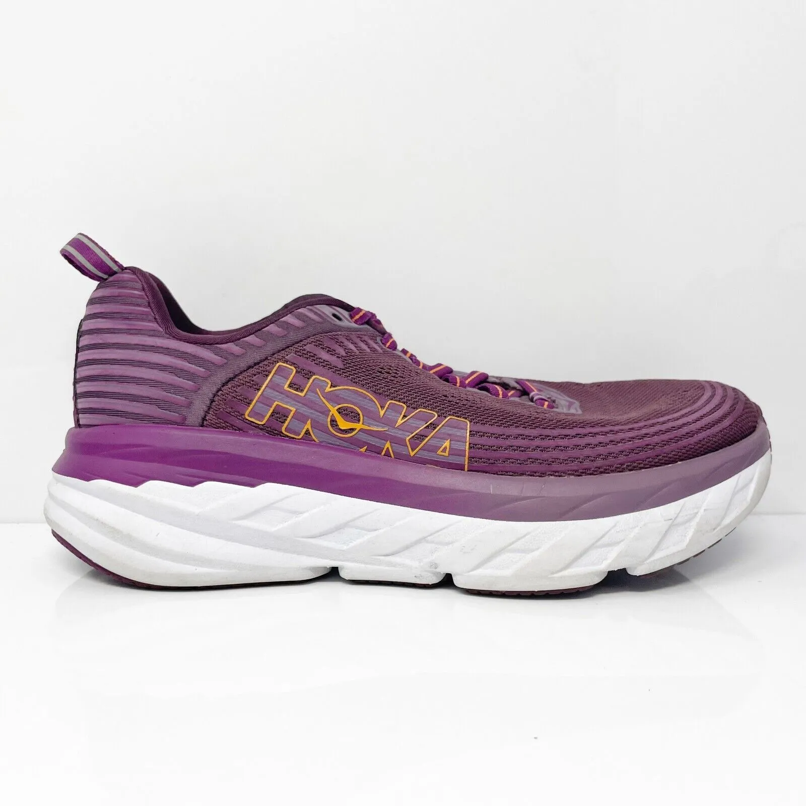 Hoka One One Womens Bondi 6 1019270 ADGJ Purple Running Shoes Sneakers Size 6.5