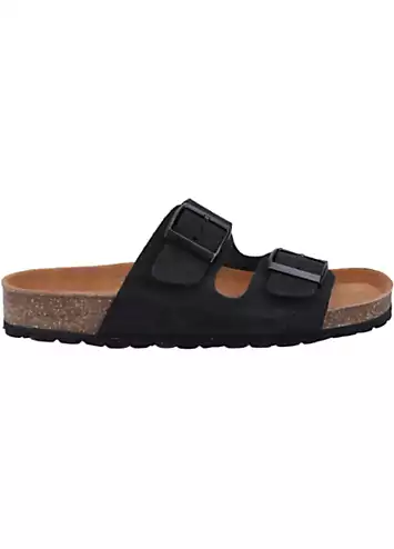 Hush Puppies Ladies Black Blaire Mule Sandals | Kaleidoscope