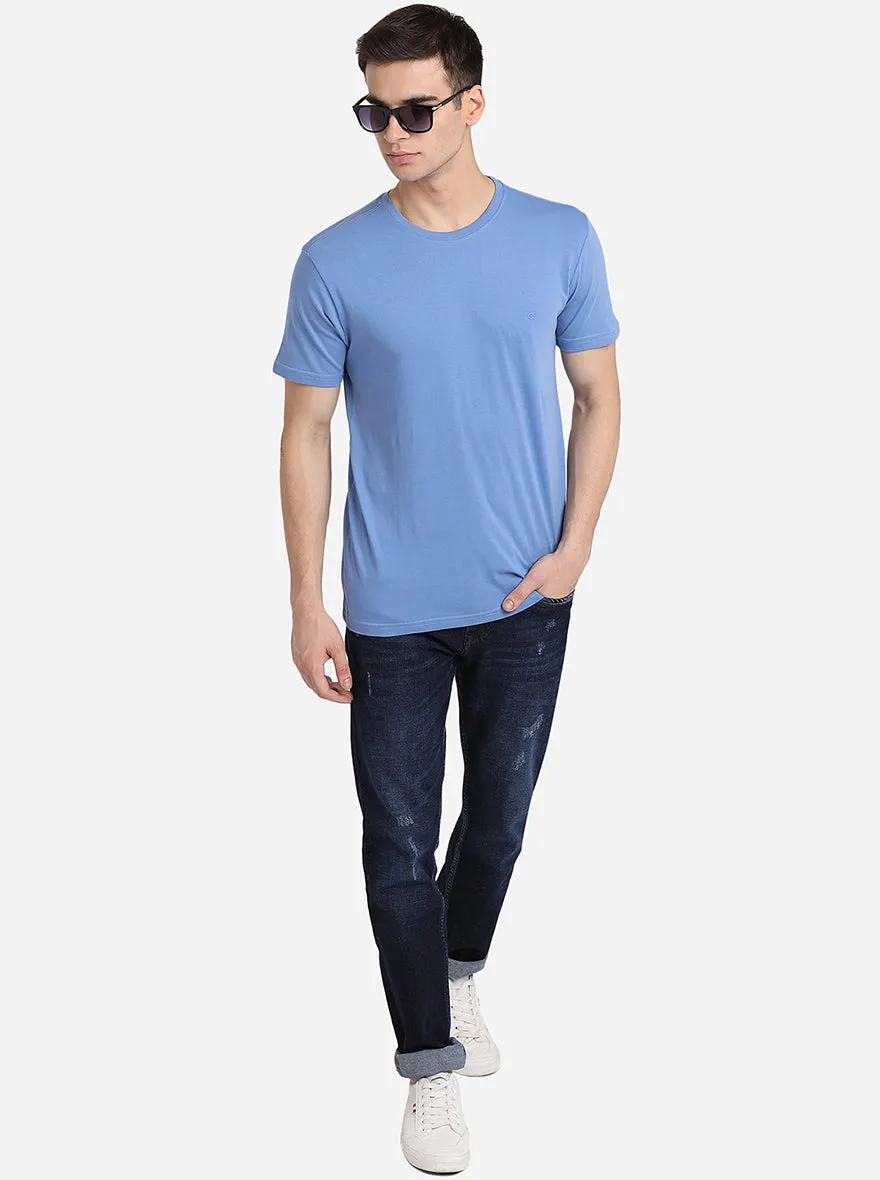 Indigo Blue Washed Narrow Fit Jeans | Greenfibre