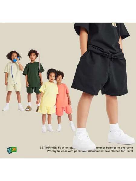   Kids'S Unisex Solid Cropped Shorts   