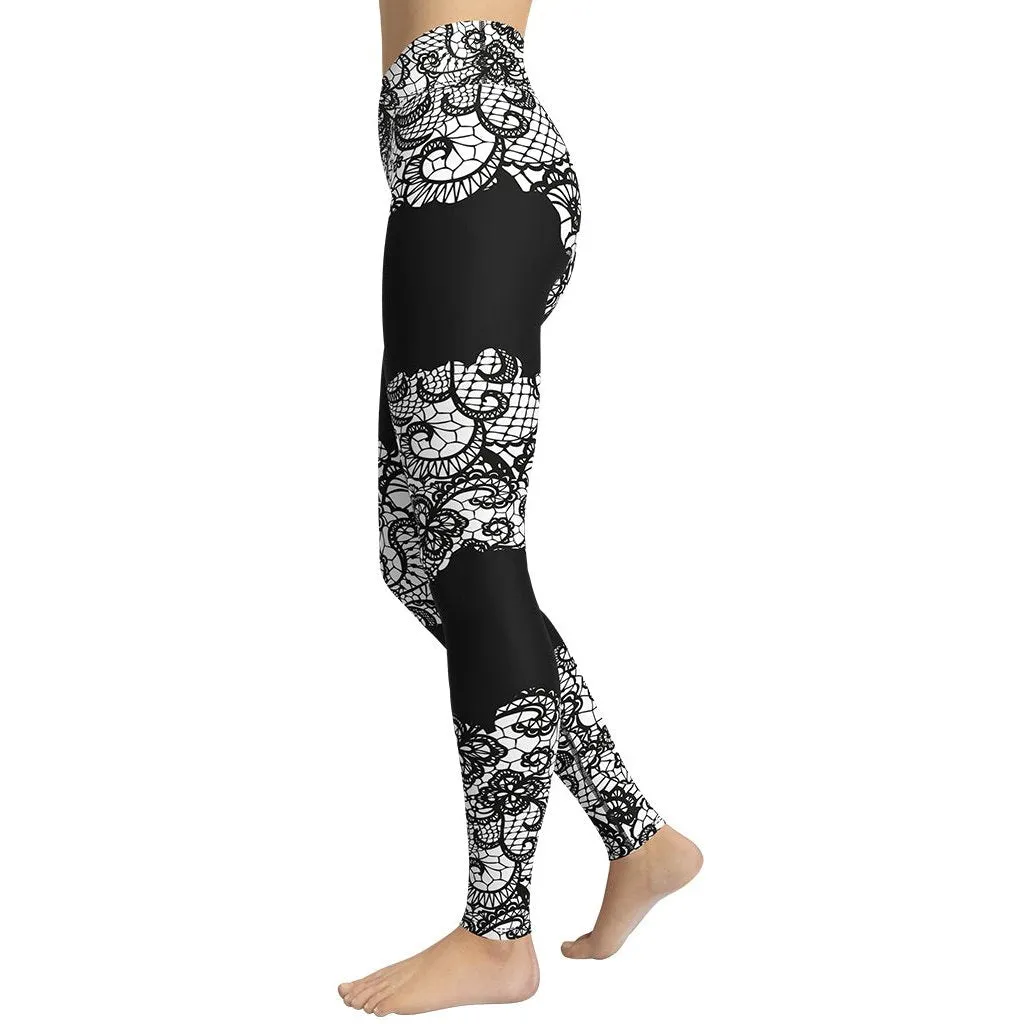 Lace Cut Out Yoga Leggings
