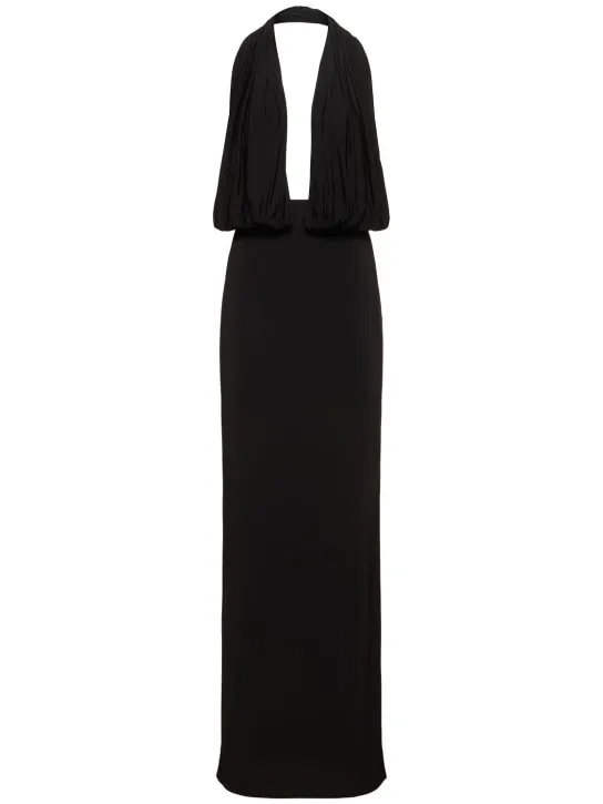 Magda Butrym   Halter neck jersey long dress 