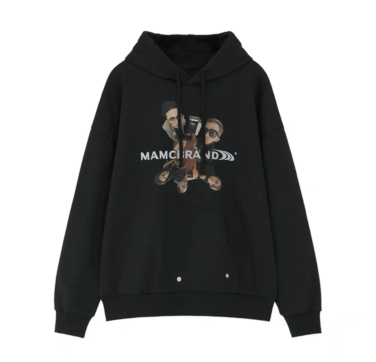 MAMC  |Unisex Street Style Oversized Logo Hoodies