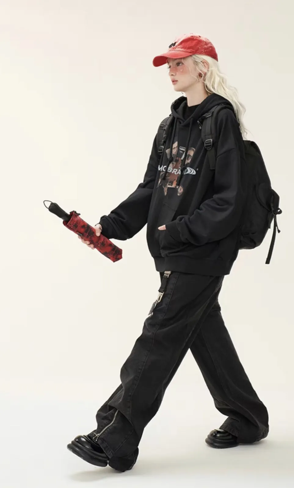 MAMC  |Unisex Street Style Oversized Logo Hoodies