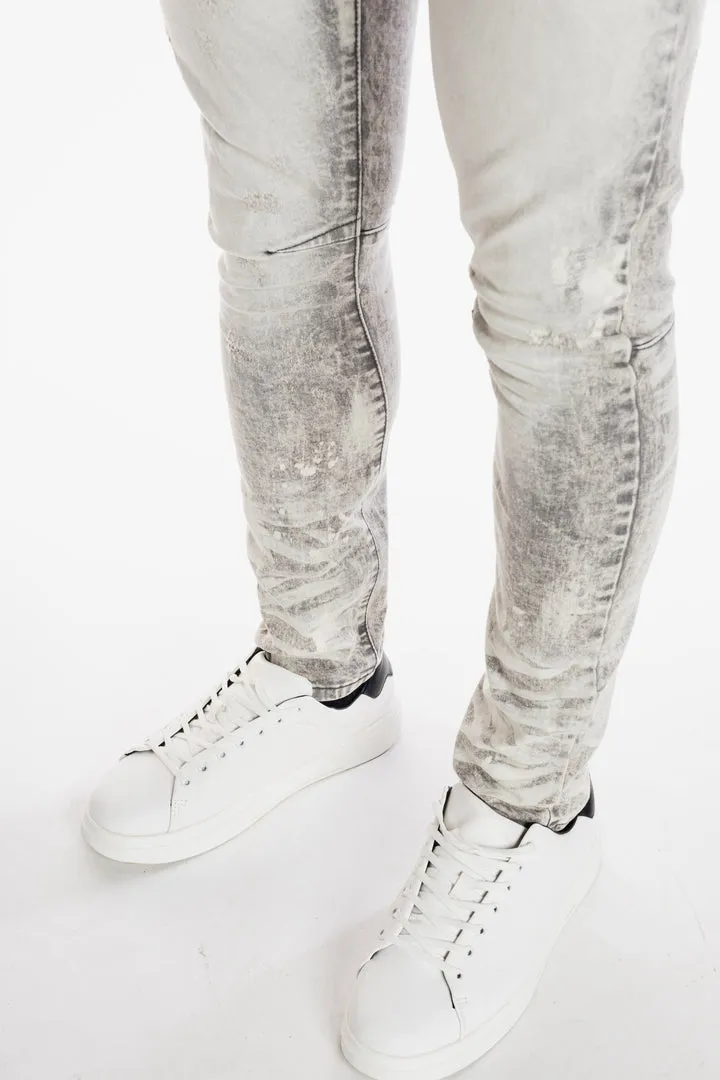 Men's Smoke Rise Overspray Semi Basic Jeans Frost Grey