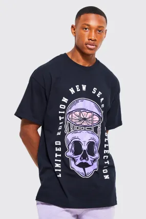 Oversized Skull Graphic T-shirt