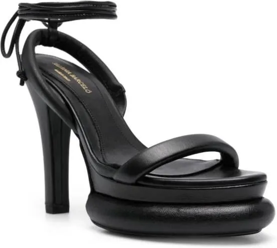 Paloma Barceló Iris 115mm leather sandals Black