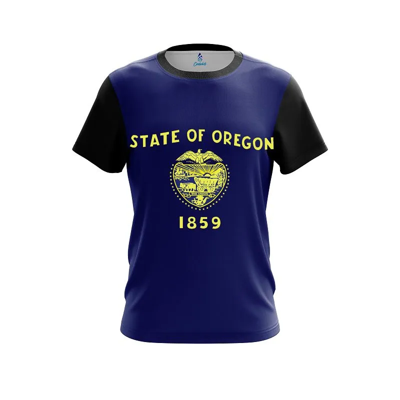 Plain Oregon Flag CoolWick Bowling Jersey