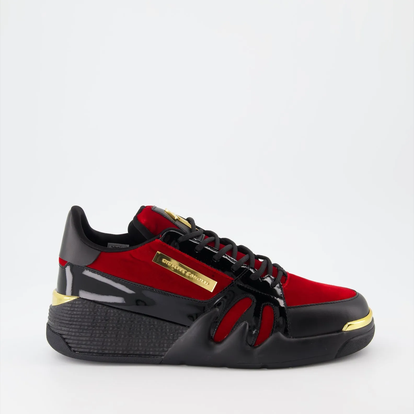 Red and Black Heel Sneakers