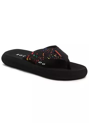 Rocket Dog Ladies Black Spotlight Splash Sandals | Kaleidoscope