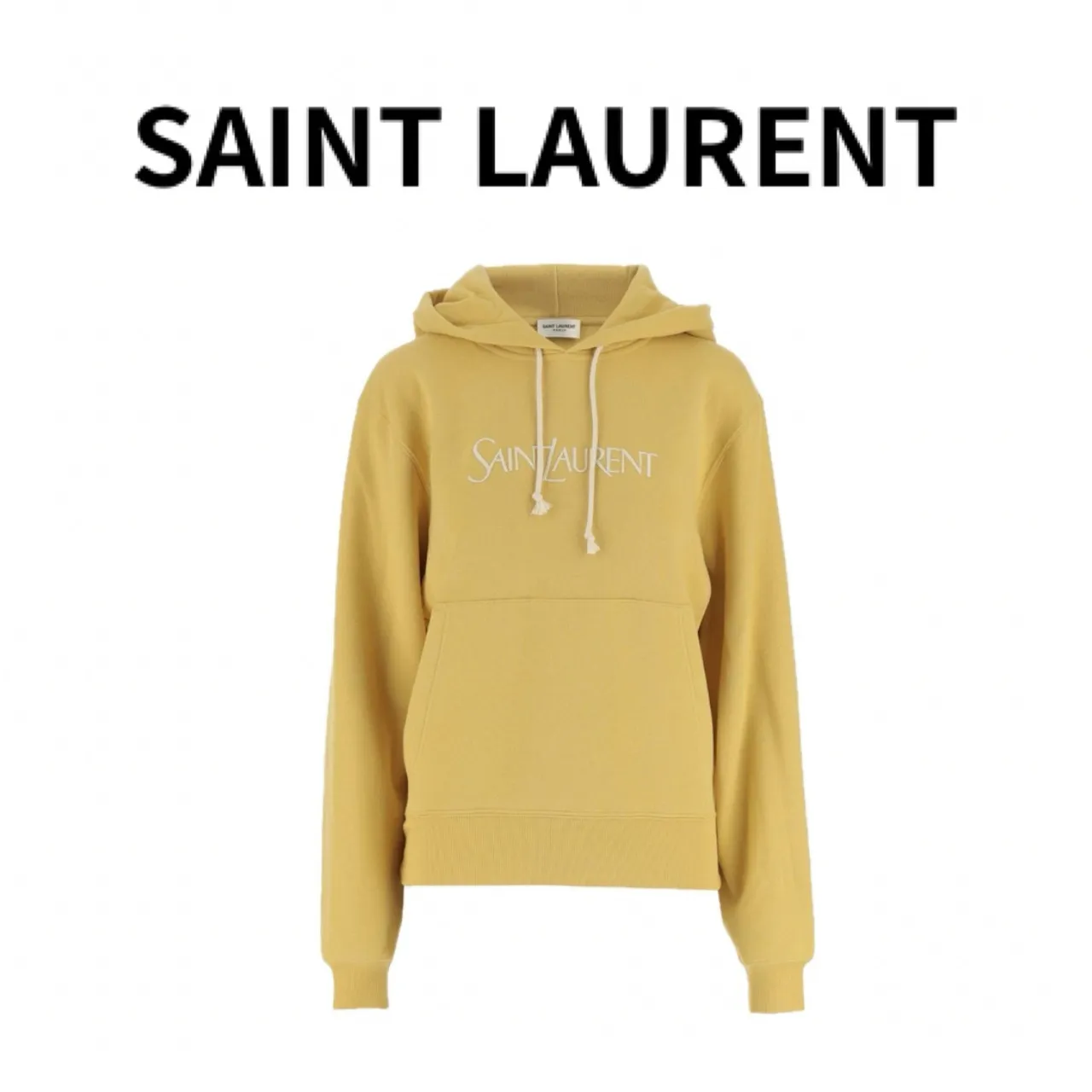 Saint Laurent  |Long Sleeves Cotton Logo Hoodies & Sweatshirts