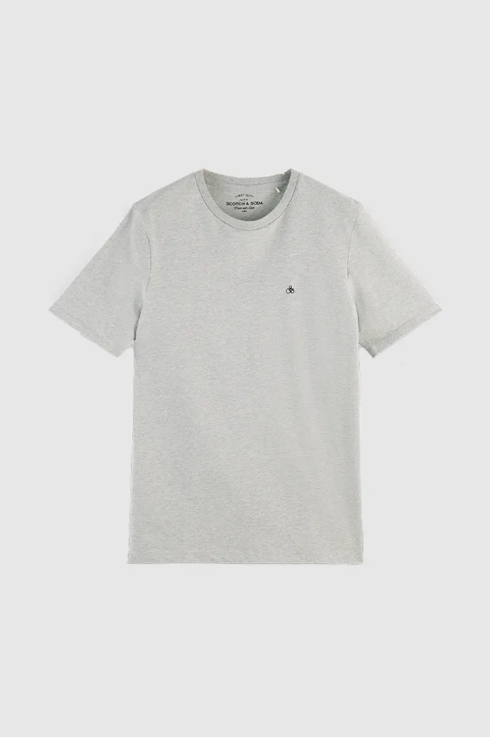 Scotch & Soda Grey Melange Jersey T-Shirt