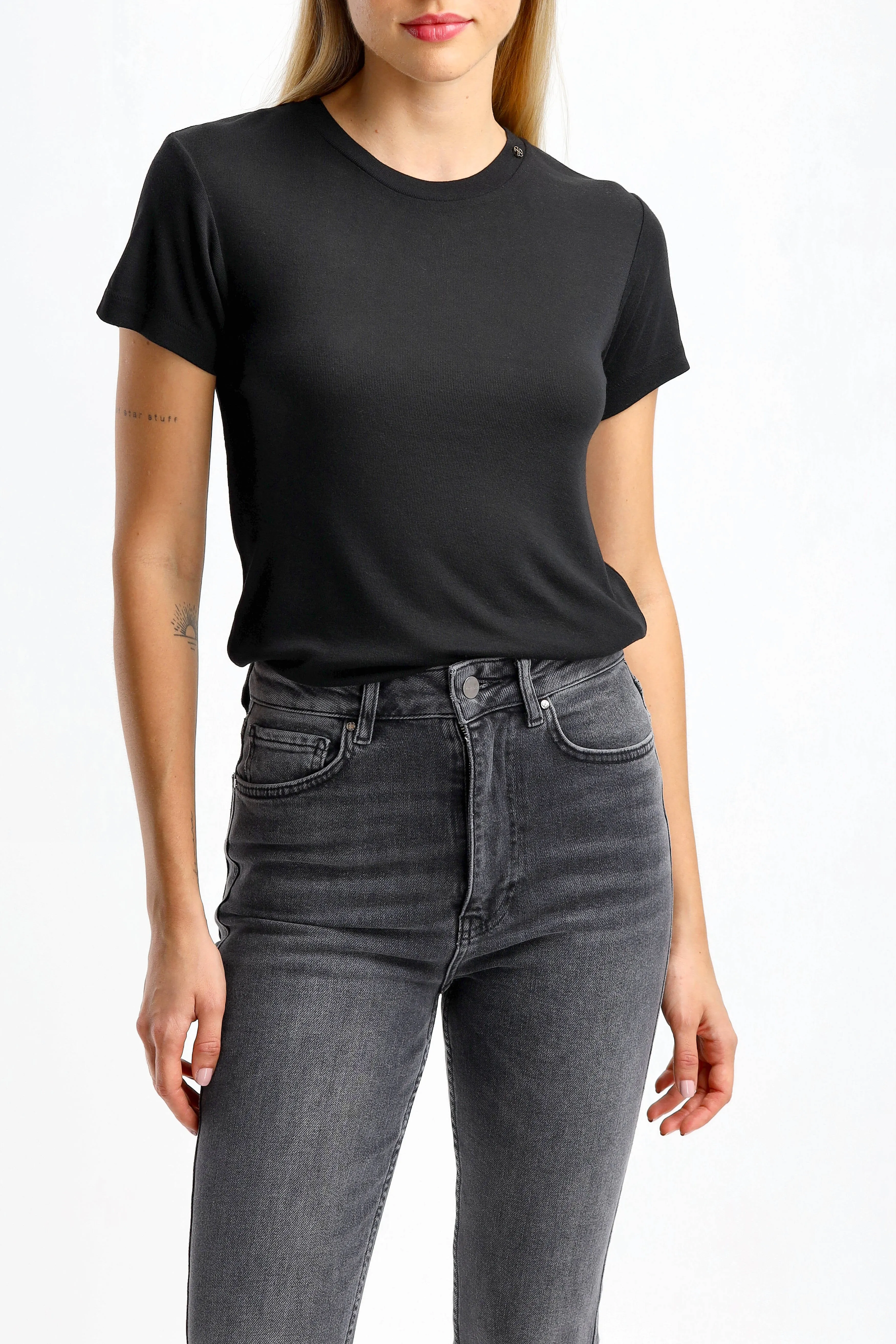 T-Shirt Amani in Schwarz