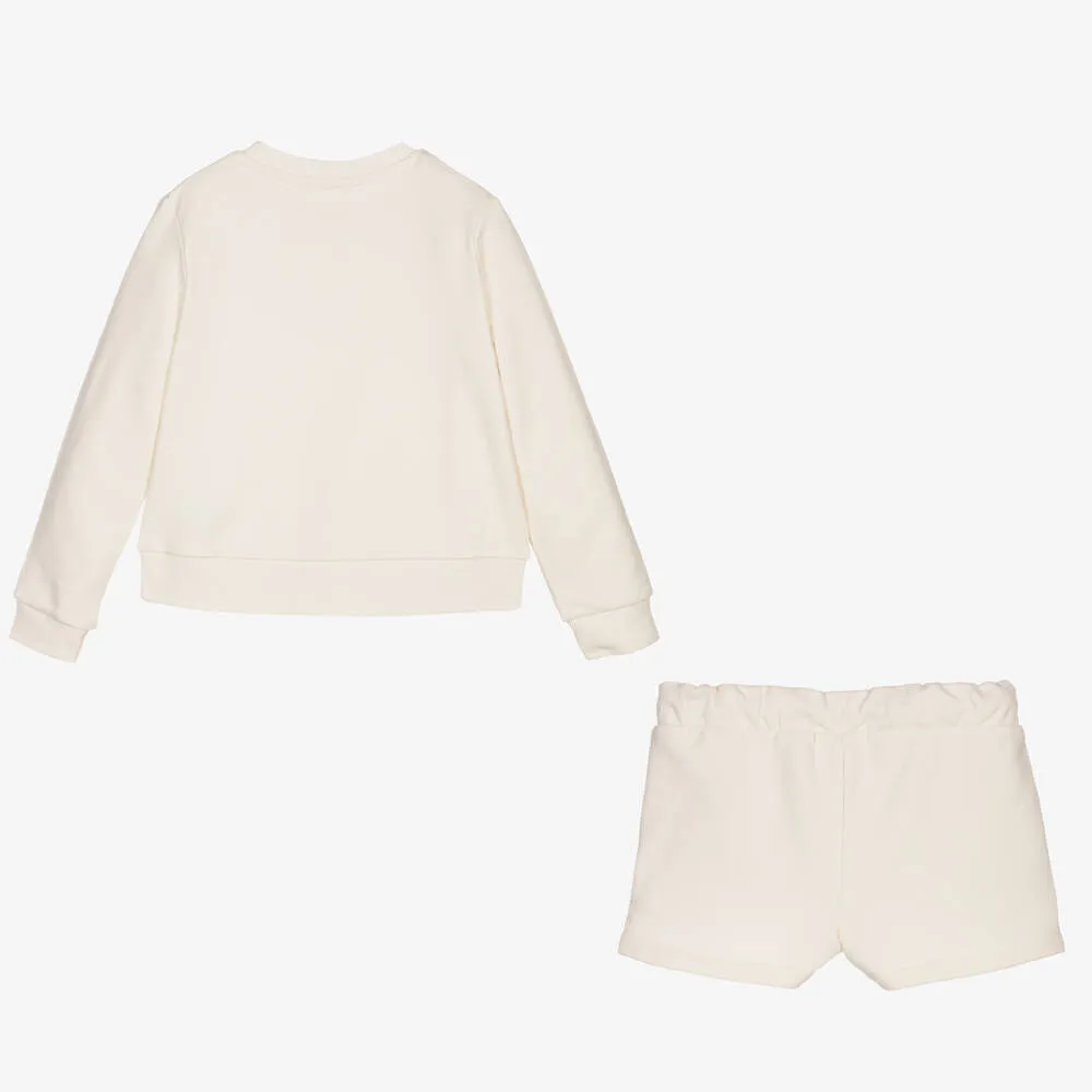 Teen Girls Ivory Top & Shorts 