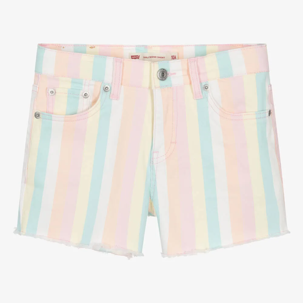 Teen Girls Pink Cotton Girlfriend Shorts