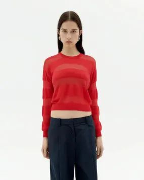 Thinking MU Knitted Sweater Jersey Be Red 