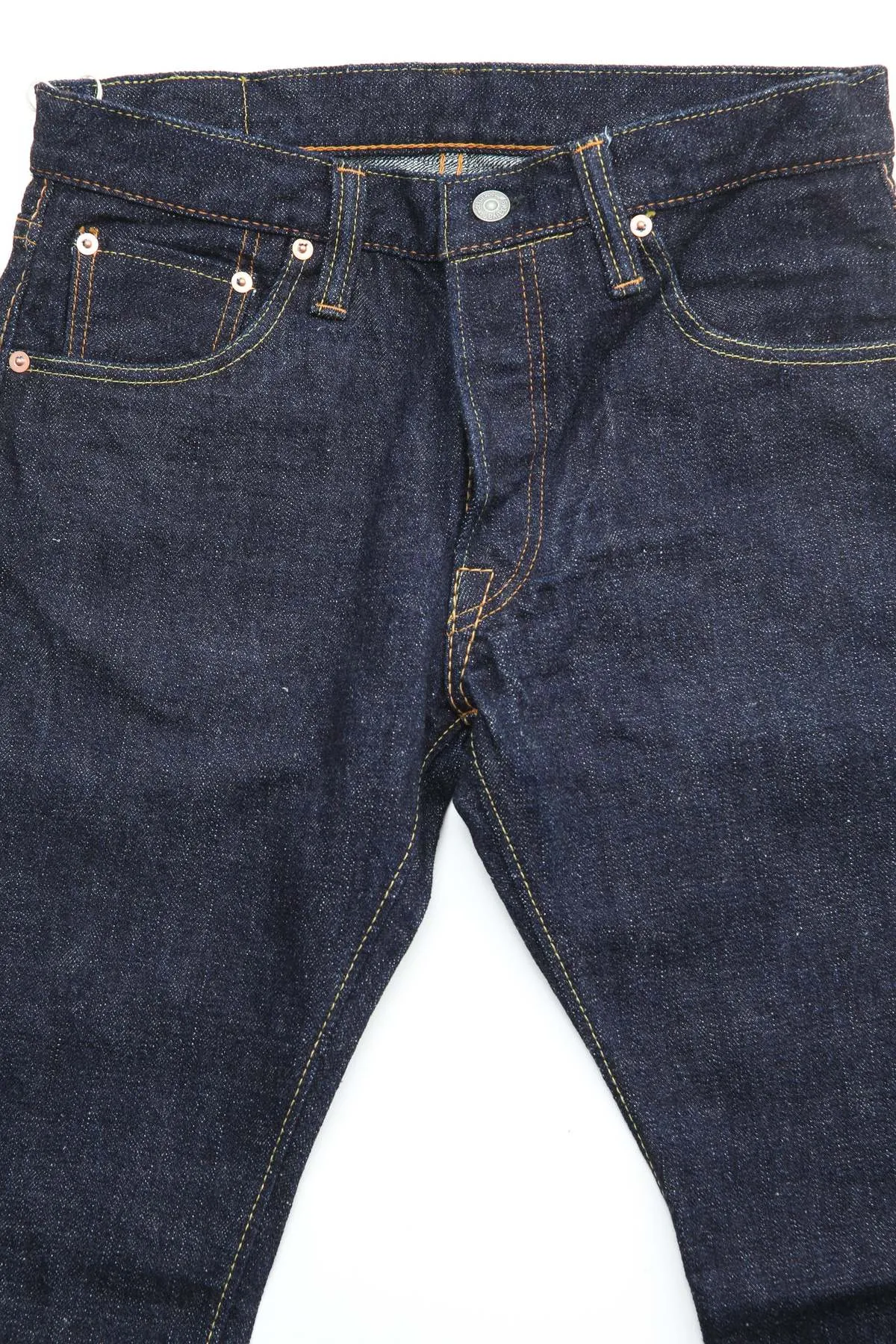 Woven Jeans 16.5oz Slub Denim Slim Straight Wash - Indigo